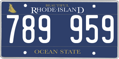 RI license plate 789959