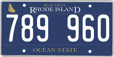 RI license plate 789960