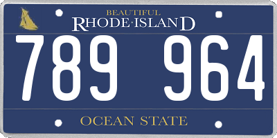RI license plate 789964
