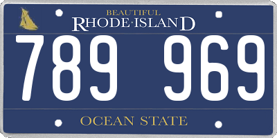 RI license plate 789969
