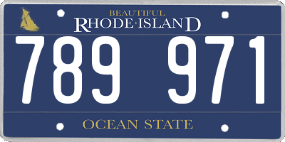 RI license plate 789971