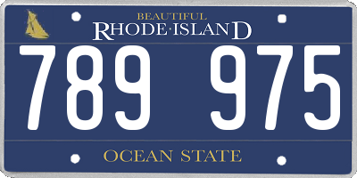 RI license plate 789975