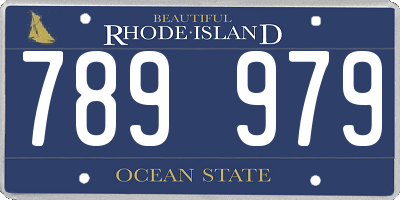 RI license plate 789979