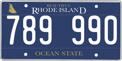 RI license plate 789990