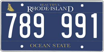 RI license plate 789991