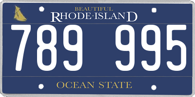 RI license plate 789995