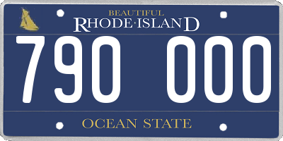 RI license plate 790000
