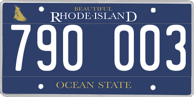 RI license plate 790003