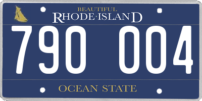 RI license plate 790004
