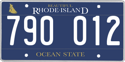 RI license plate 790012
