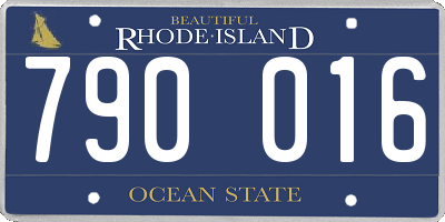 RI license plate 790016