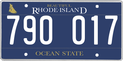 RI license plate 790017