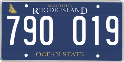 RI license plate 790019