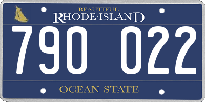 RI license plate 790022