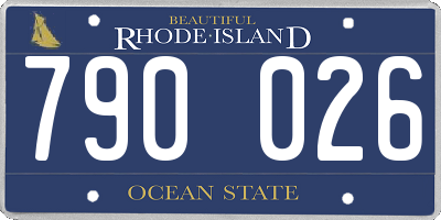 RI license plate 790026