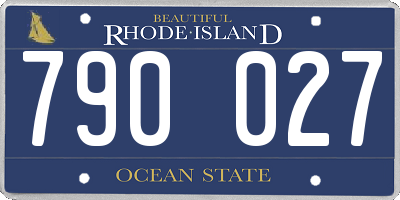 RI license plate 790027