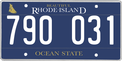 RI license plate 790031