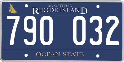 RI license plate 790032