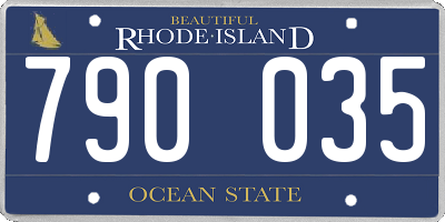 RI license plate 790035
