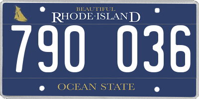 RI license plate 790036