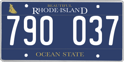 RI license plate 790037