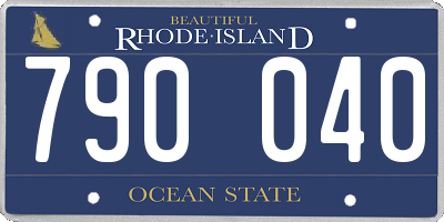 RI license plate 790040
