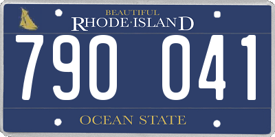 RI license plate 790041