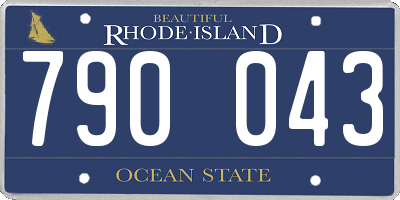RI license plate 790043