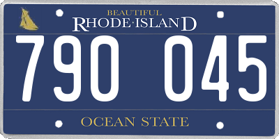 RI license plate 790045