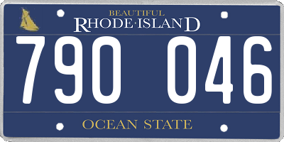 RI license plate 790046