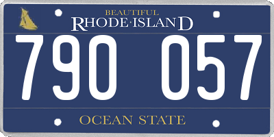 RI license plate 790057