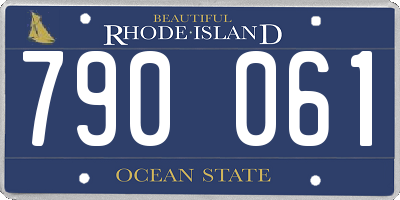 RI license plate 790061