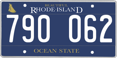 RI license plate 790062