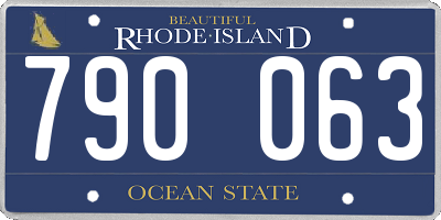 RI license plate 790063