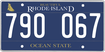 RI license plate 790067