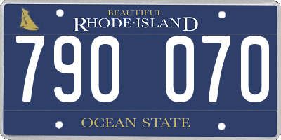RI license plate 790070