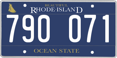 RI license plate 790071