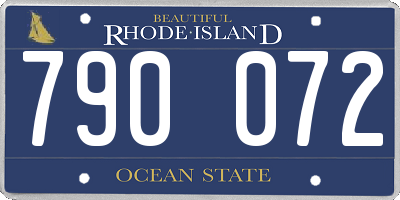 RI license plate 790072