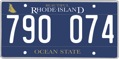 RI license plate 790074