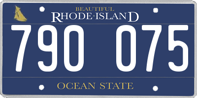 RI license plate 790075
