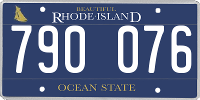 RI license plate 790076