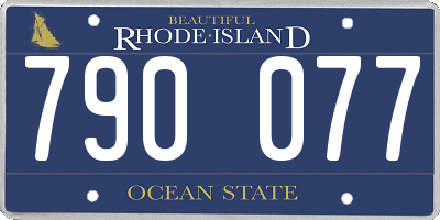 RI license plate 790077