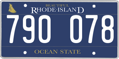 RI license plate 790078