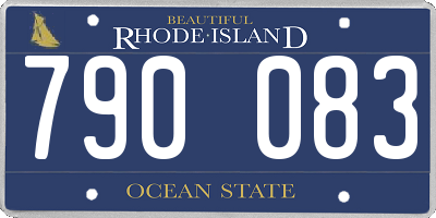 RI license plate 790083