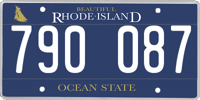 RI license plate 790087