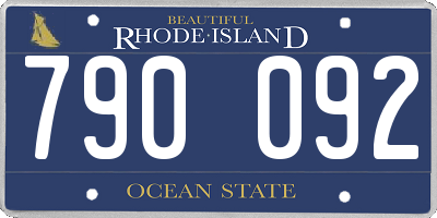 RI license plate 790092