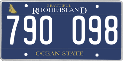 RI license plate 790098
