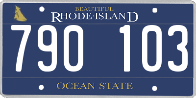 RI license plate 790103