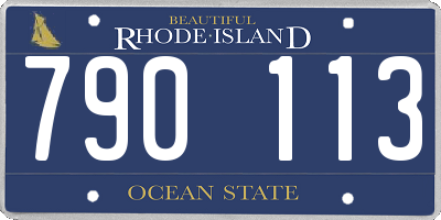 RI license plate 790113