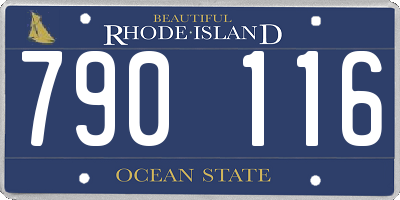 RI license plate 790116